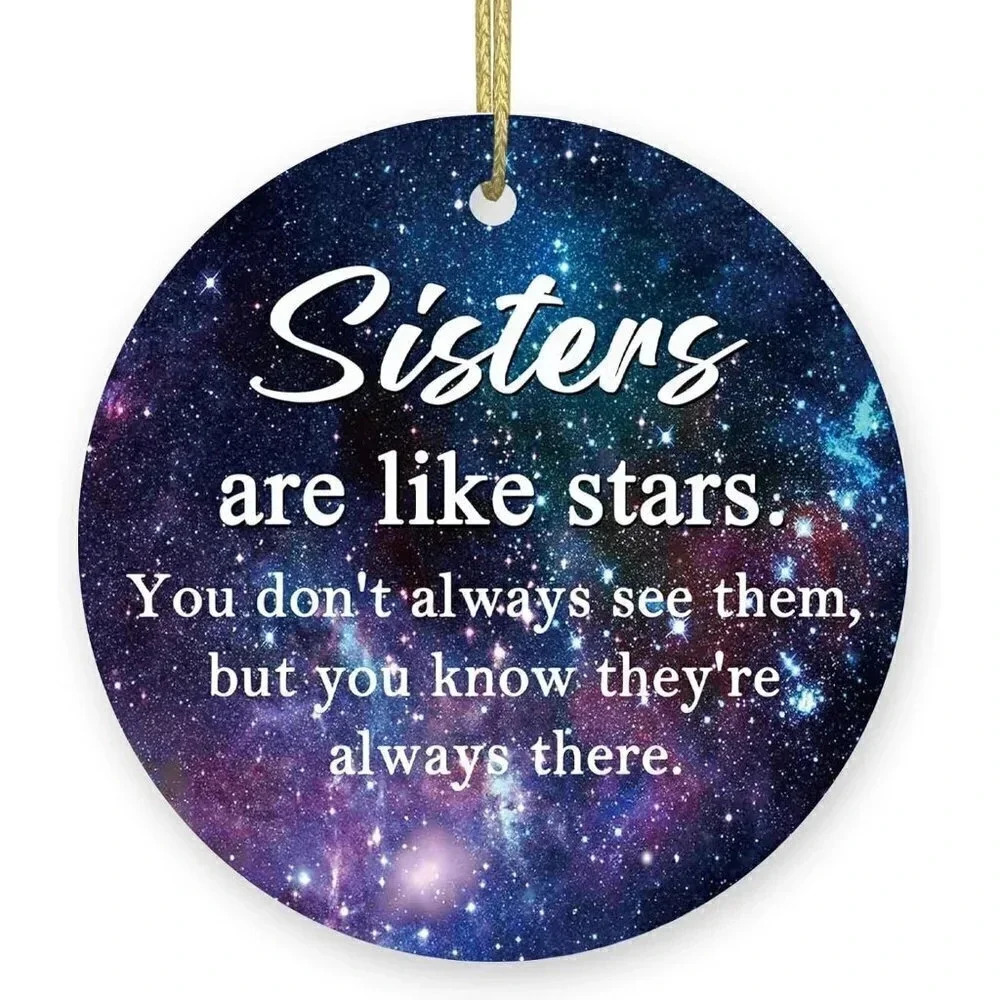 3" Sister Gifts from Brother  Ceramic Christmas Decorations